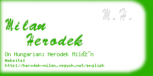 milan herodek business card